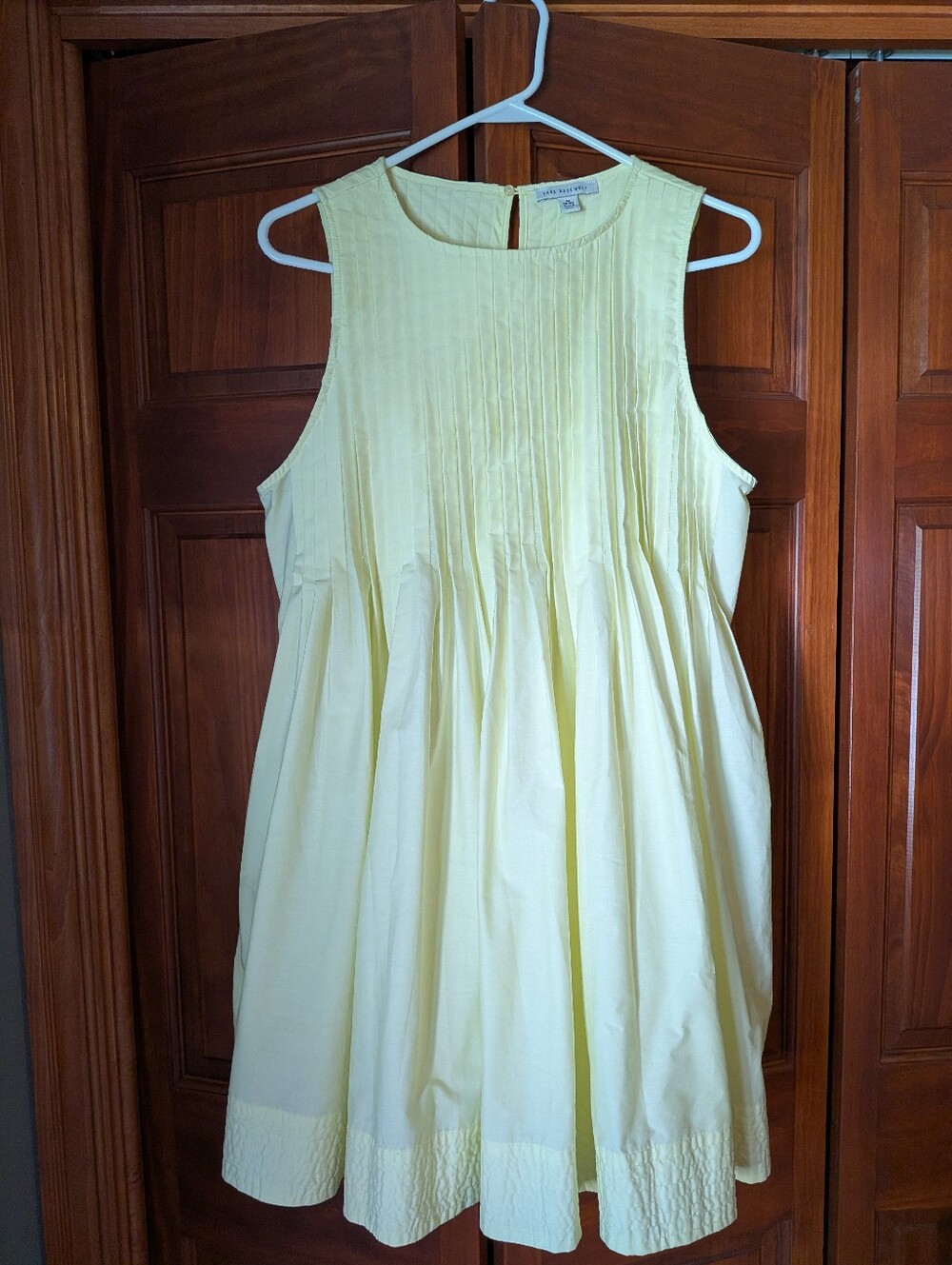 Like New Free Assembly Sz M Light Yellow Sleeveless Pleated Babydoll Dress